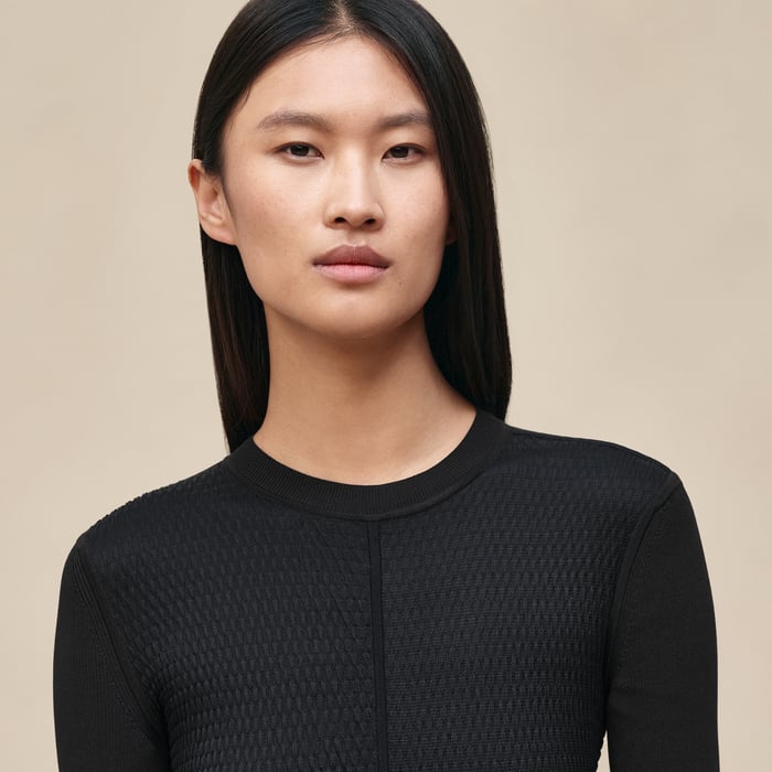 Noir Jumpsuit With Smocks
