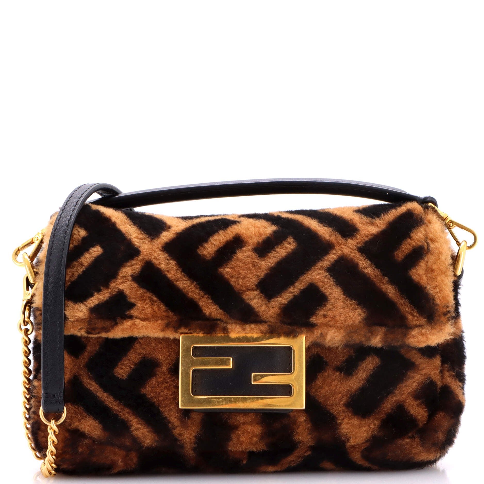 Baguette NM Bag Zucca Shearling Mini