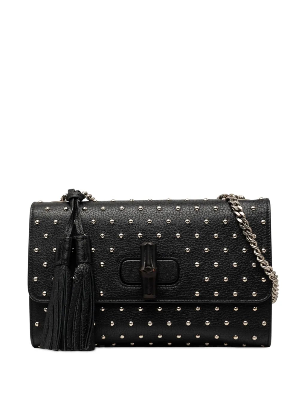 2016-2026 Medium Studded Leather Miss Bamboo crossbody bag