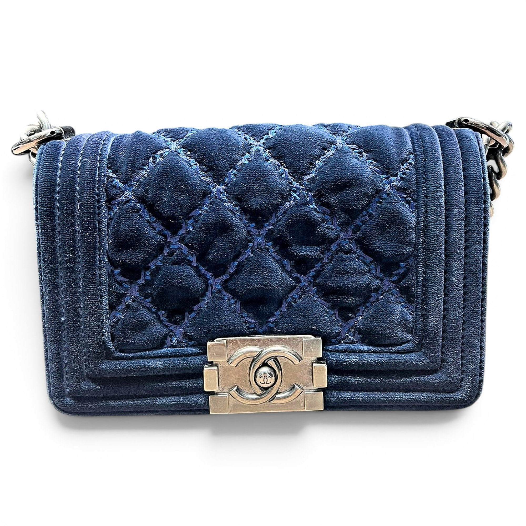 Boy velvet crossbody bag