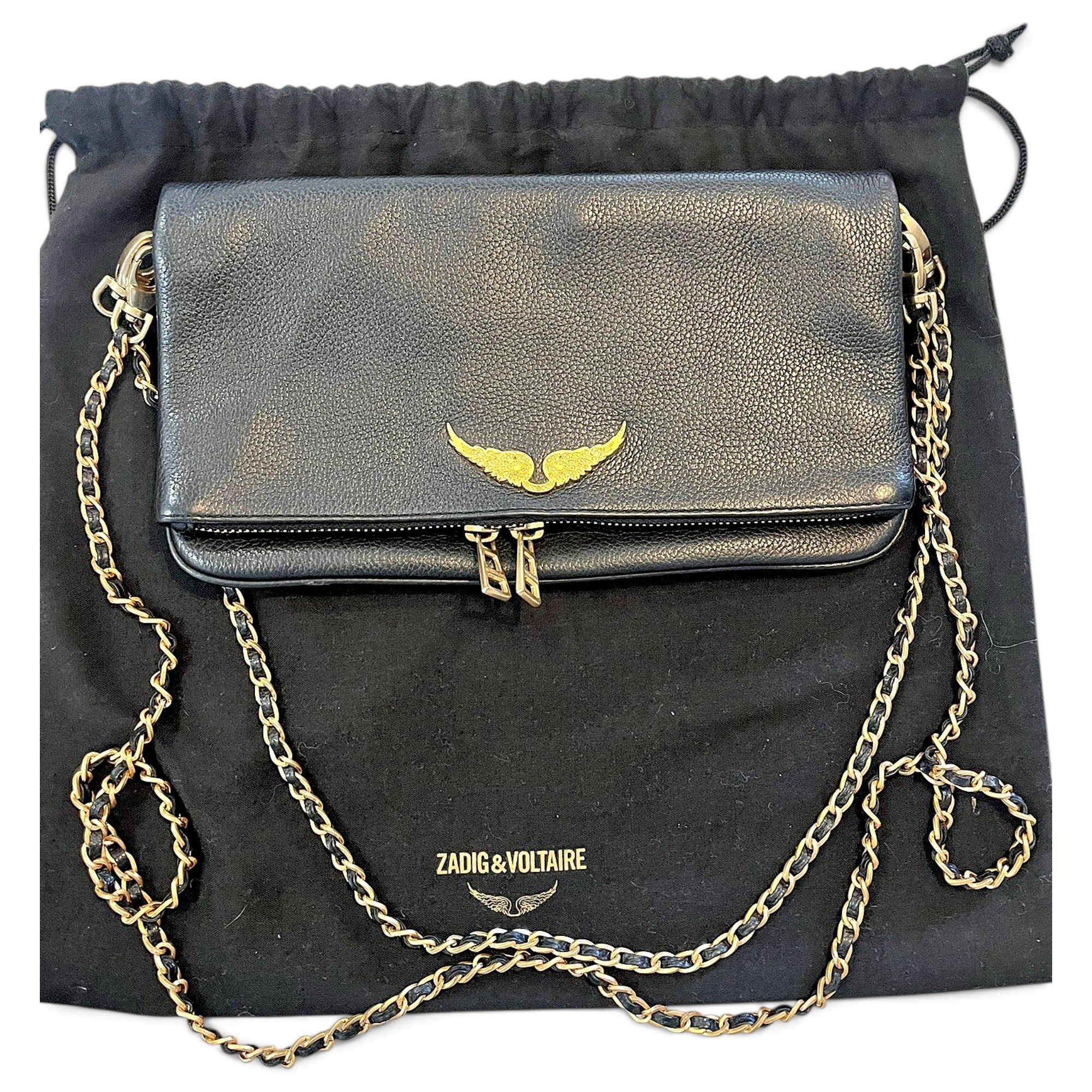 Rock leather clutch bag