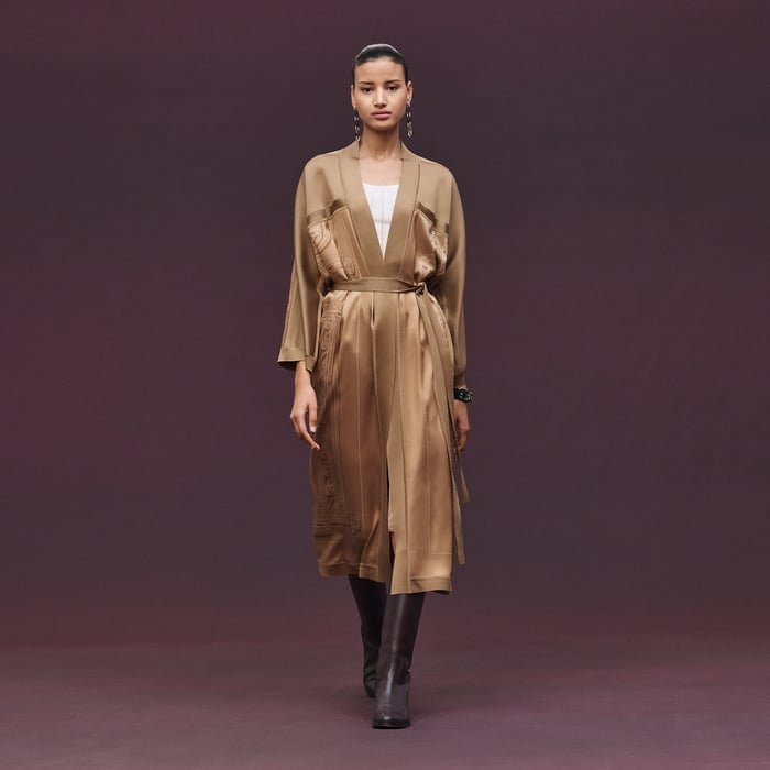 Beige Zénith "l'Enseigne Du Sellier" Long Cardigan