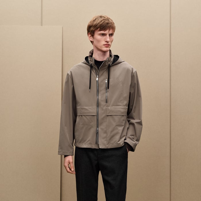 Tourbe Jacket With Foldable Hood