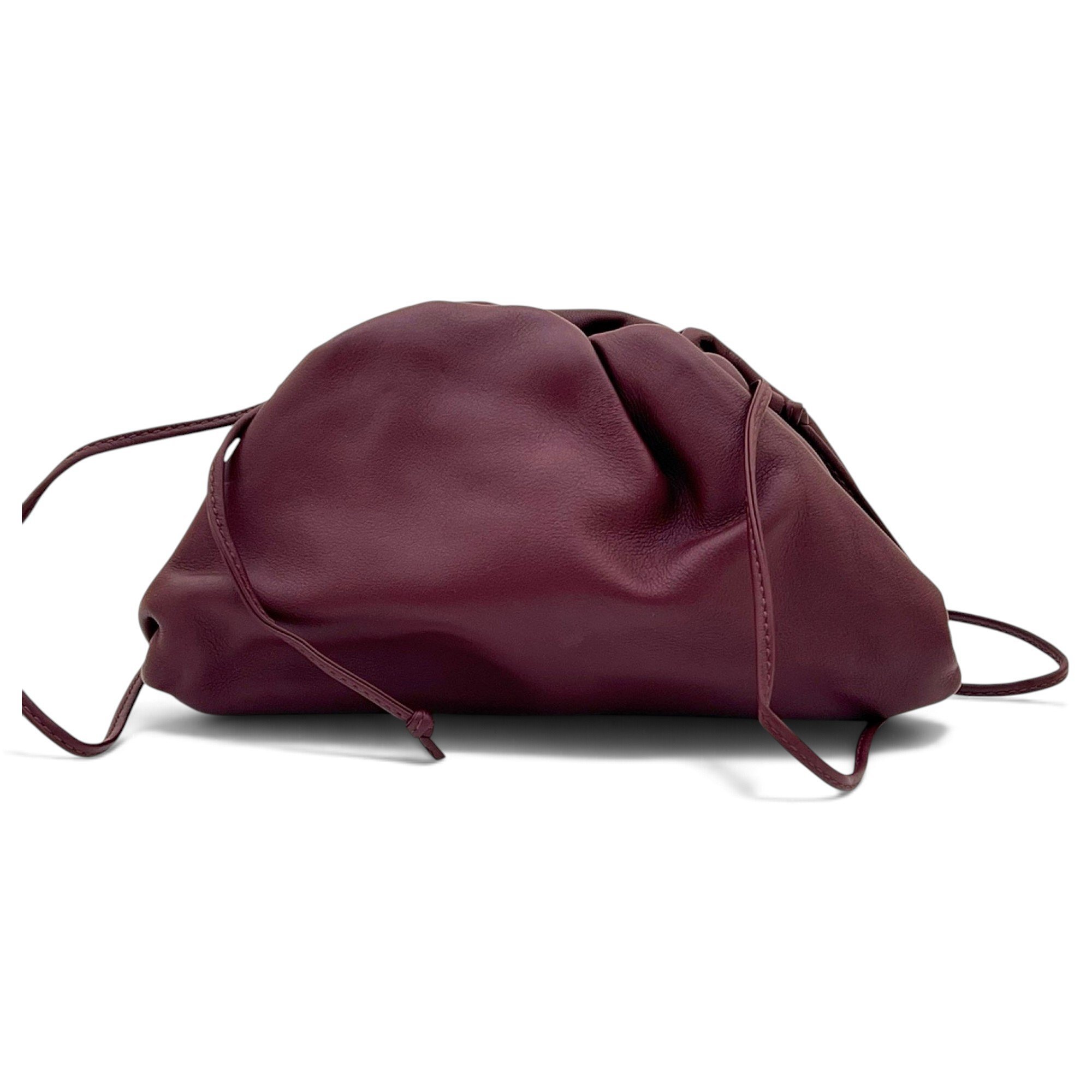 Pouch leather clutch bag