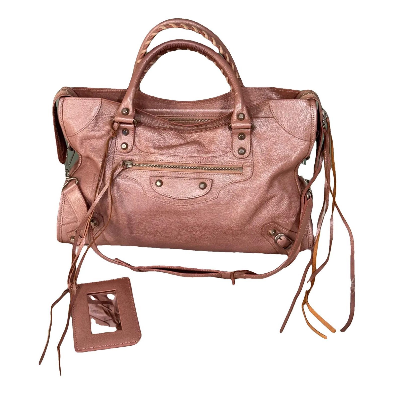 Classic Metalic leather handbag