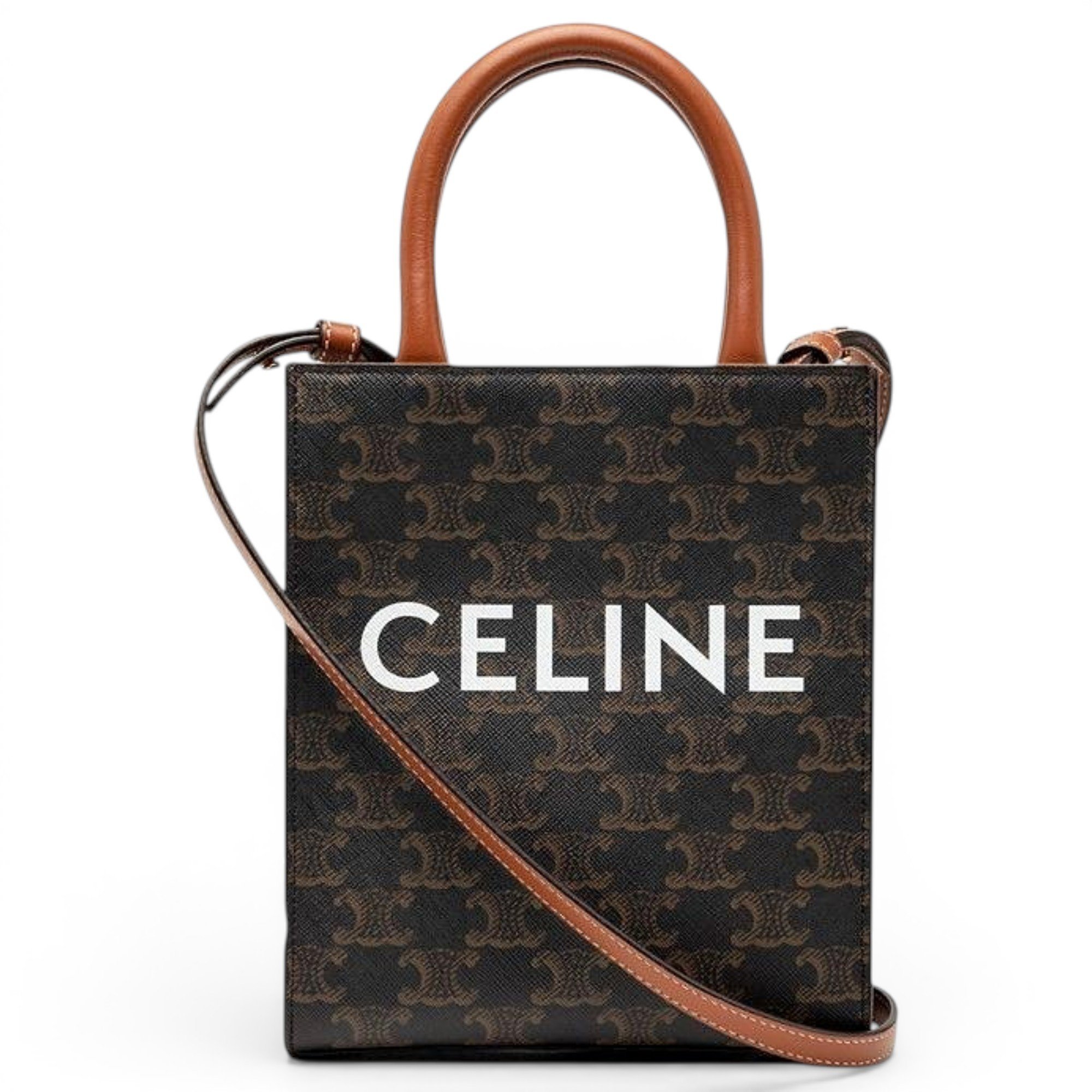 Cabas Vertical leather handbag
