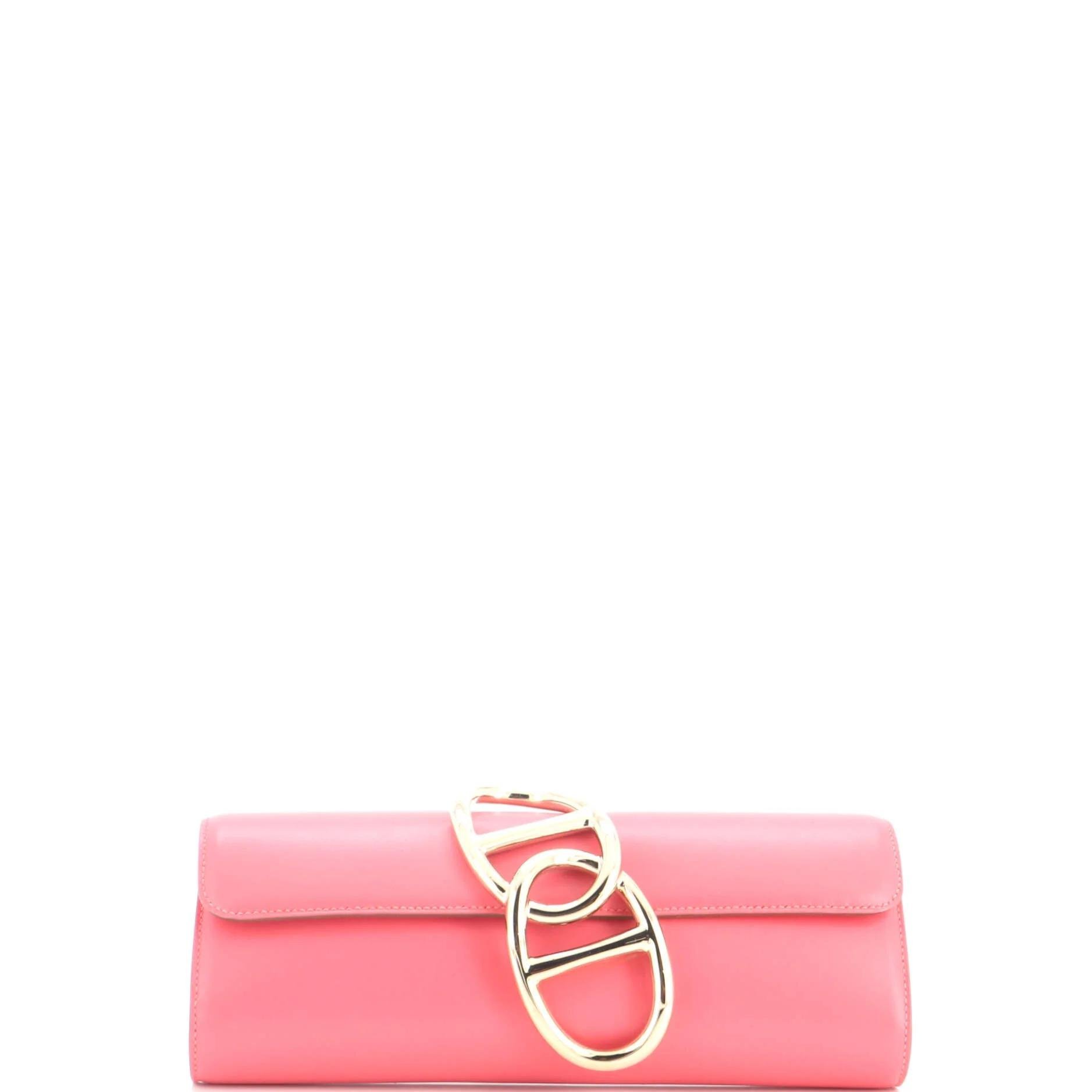 Leather clutch bag