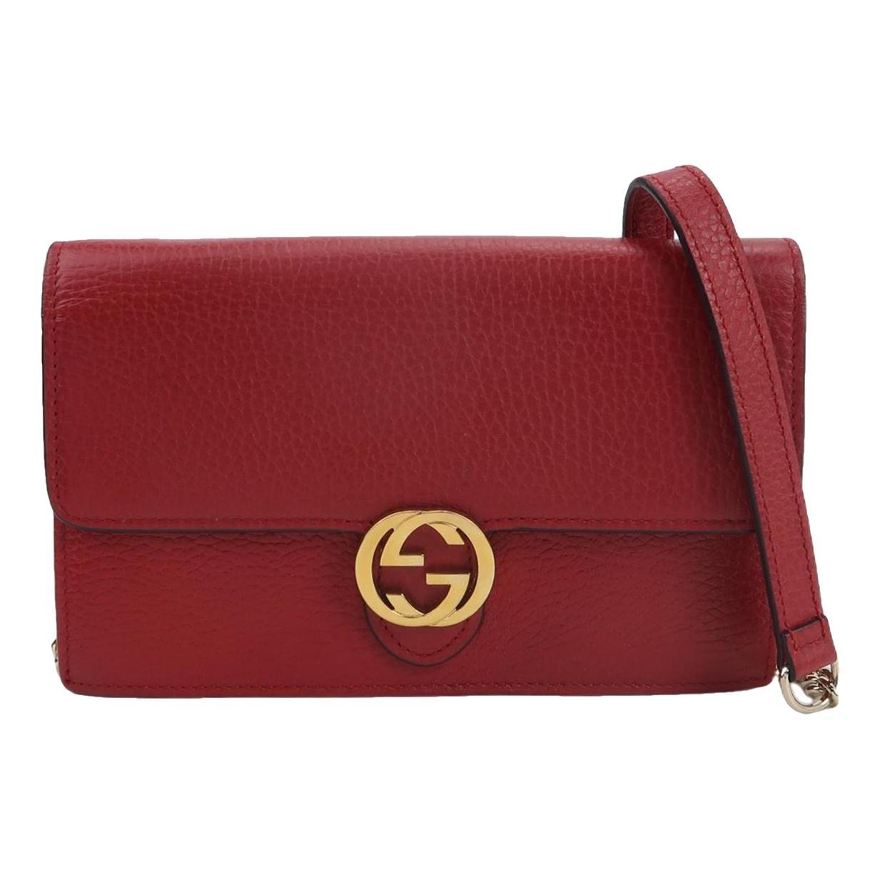 Interlocking leather handbag