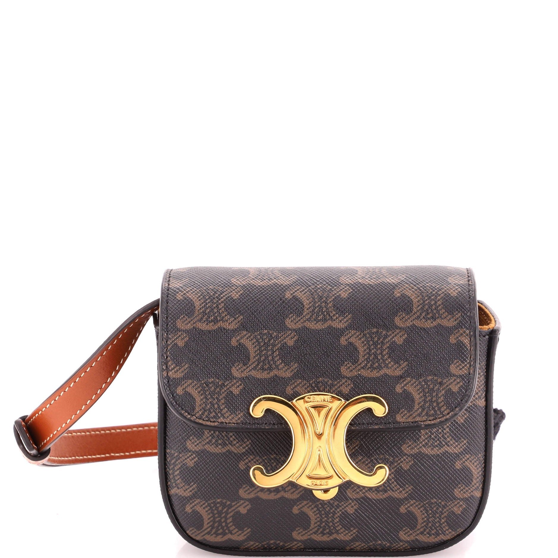 Triomphe Shoulder Bag Triomphe Coated Canvas Mini