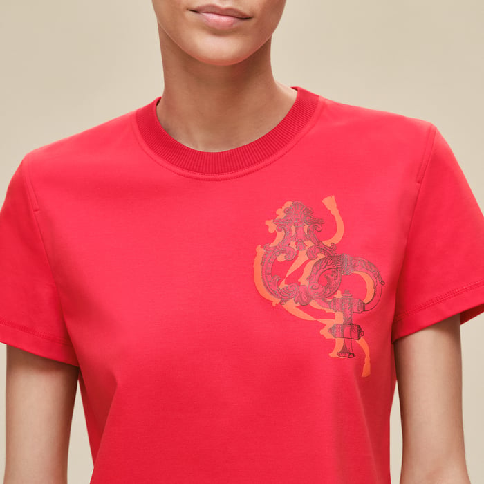 Rouge Amazone Printed Straight T-shirt