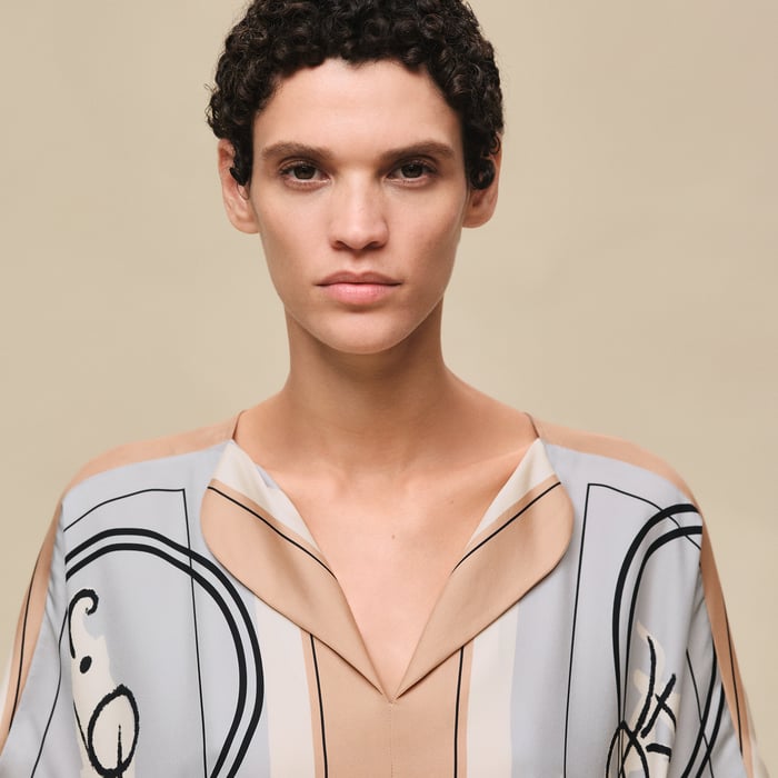 Gris Paruline "Ex-libris a Main Levee" Caftan