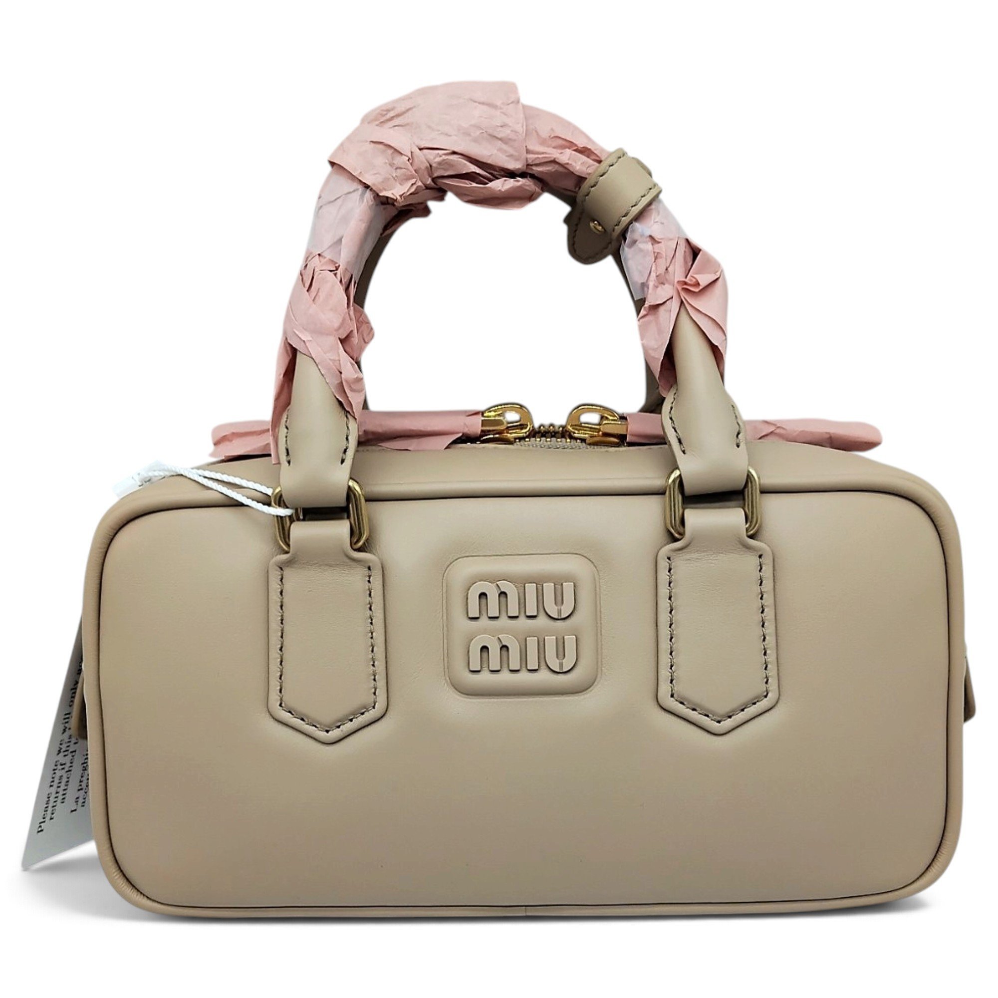 Arcadie leather bowling bag