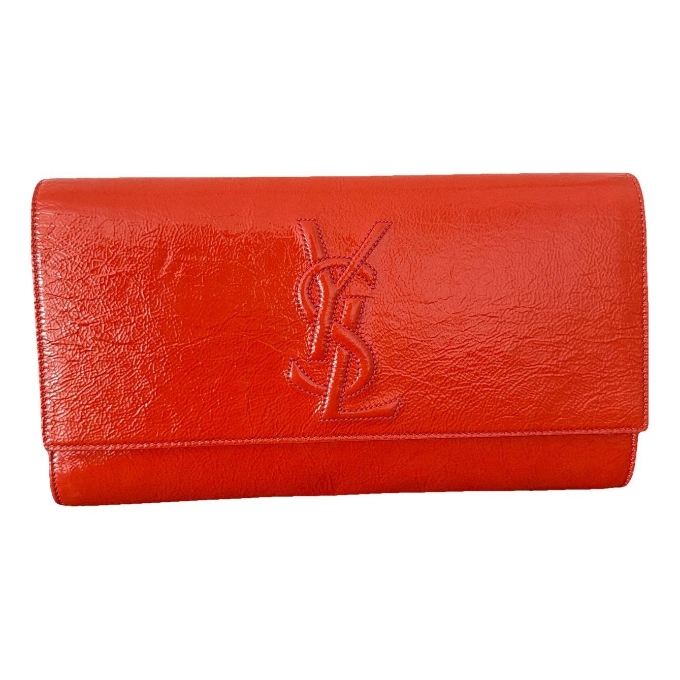 Leather clutch bag