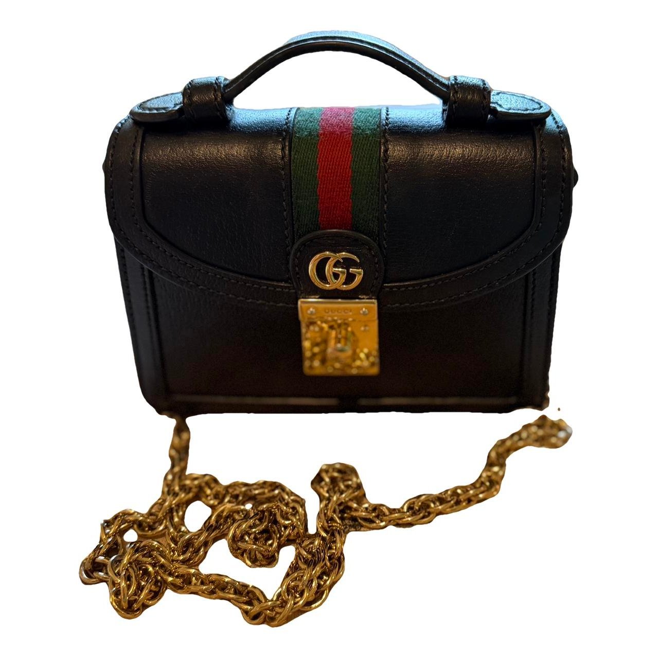 Ophidia Flap Top Handle leather handbag