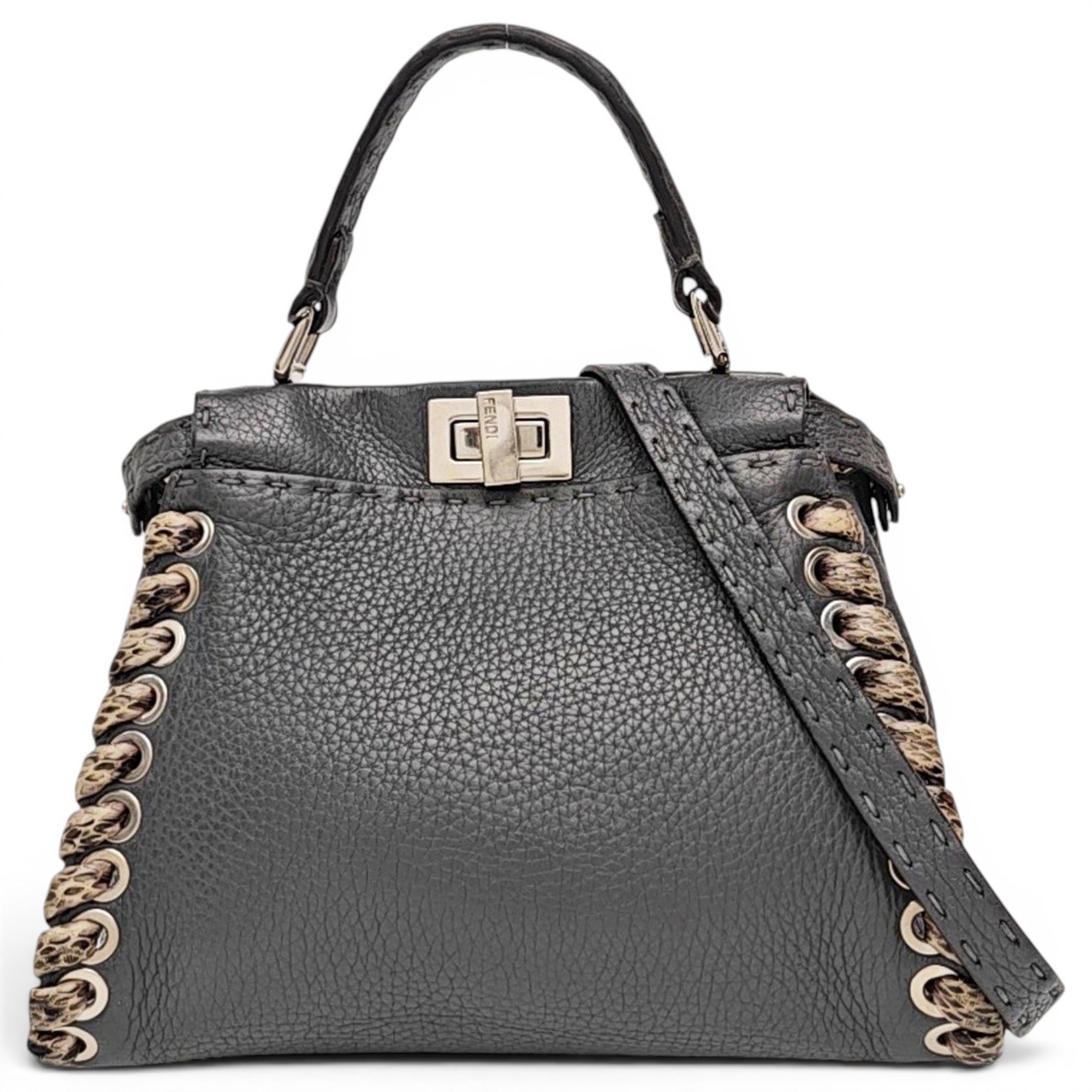 Peekaboo leather handbag