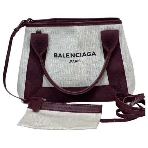 Navy cabas leather tote