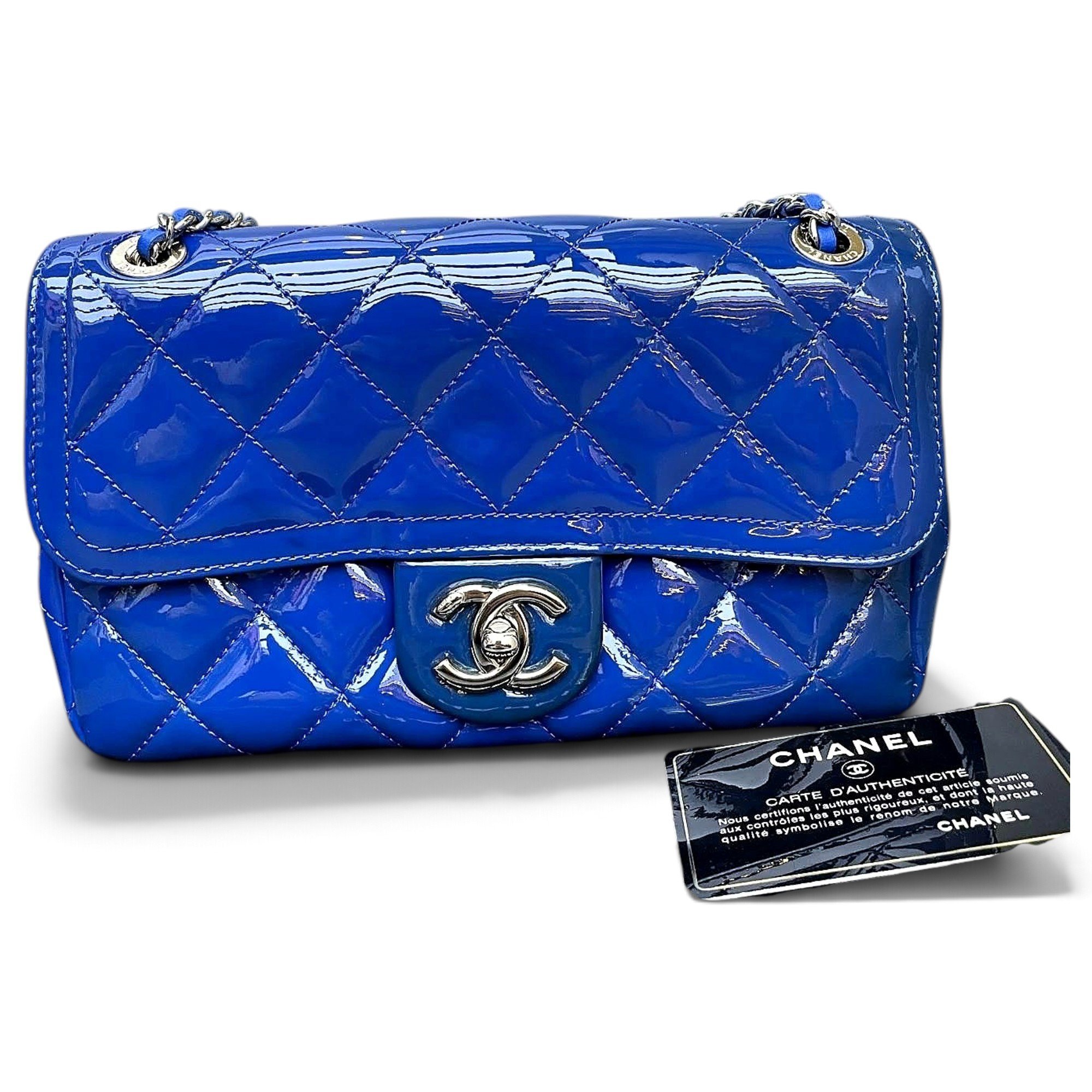 Patent leather handbag