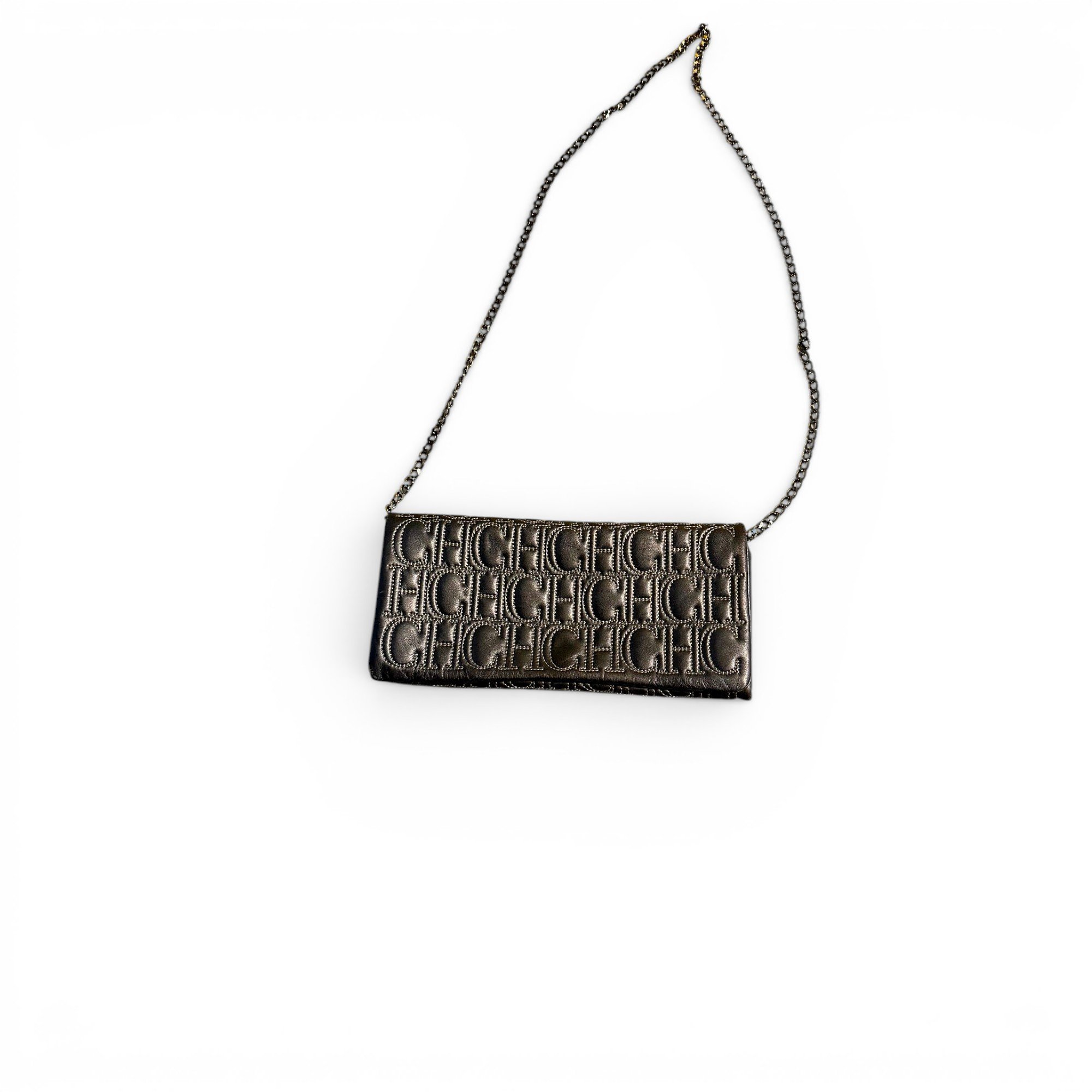Leather clutch bag