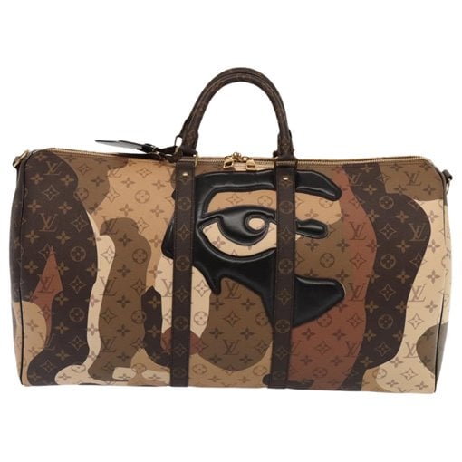 Keepall leather travel bag