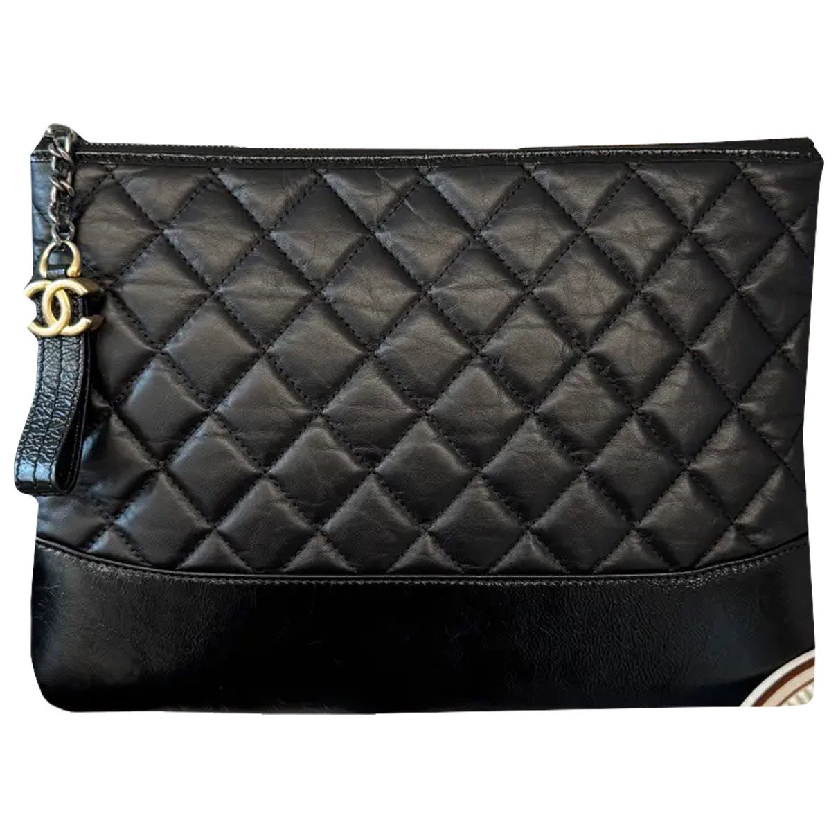 Leather clutch bag