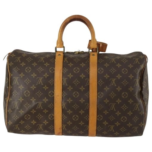 Keepall leather travel bag