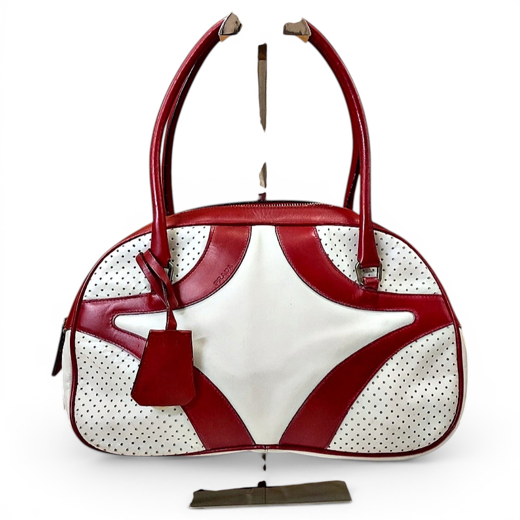 Leather bowling bag