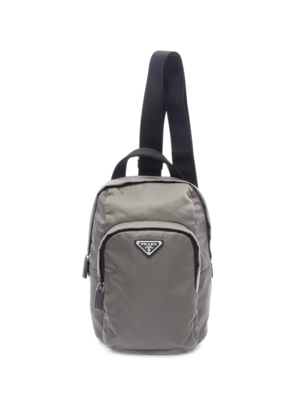 2010s triangle logo cross body bag