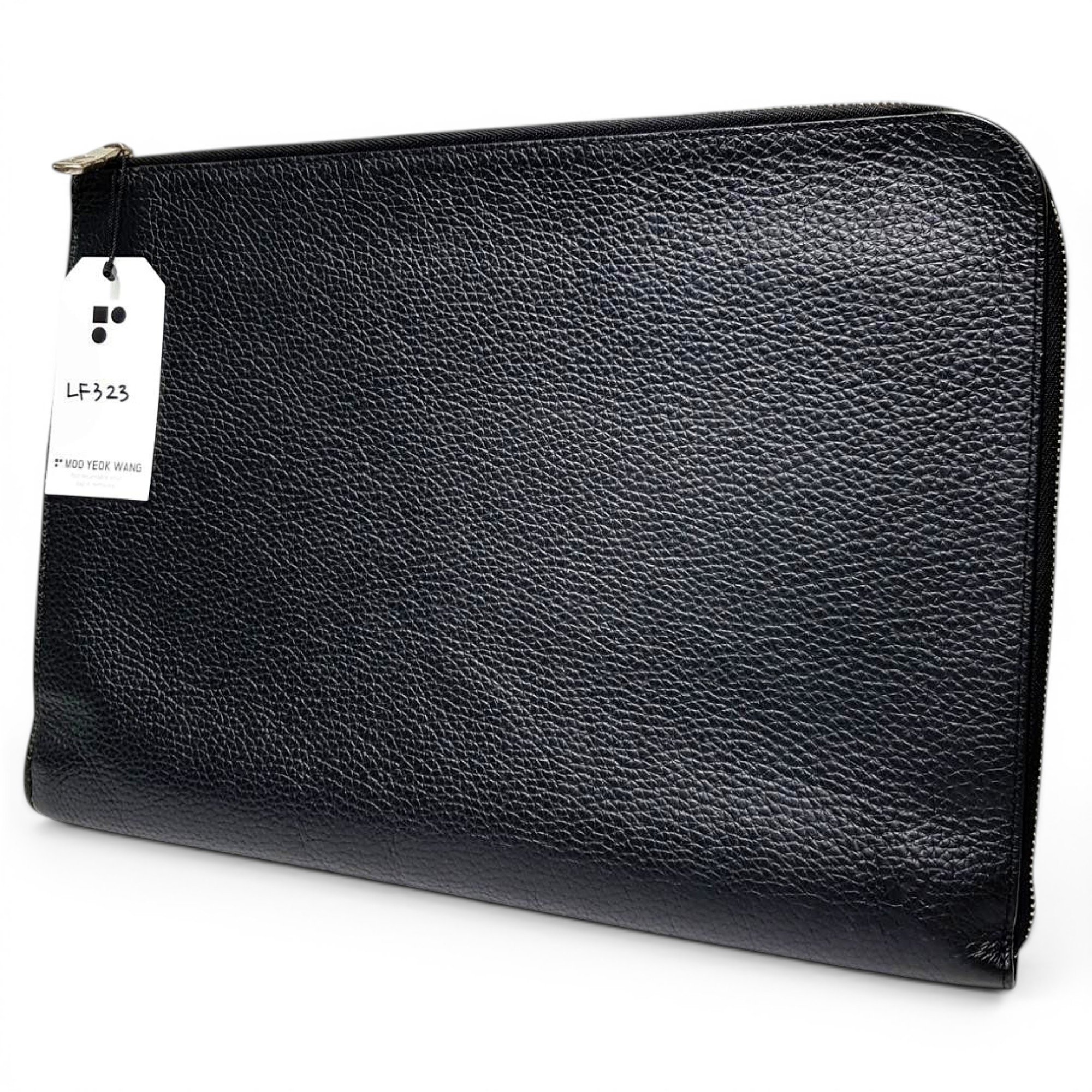 Leather clutch bag