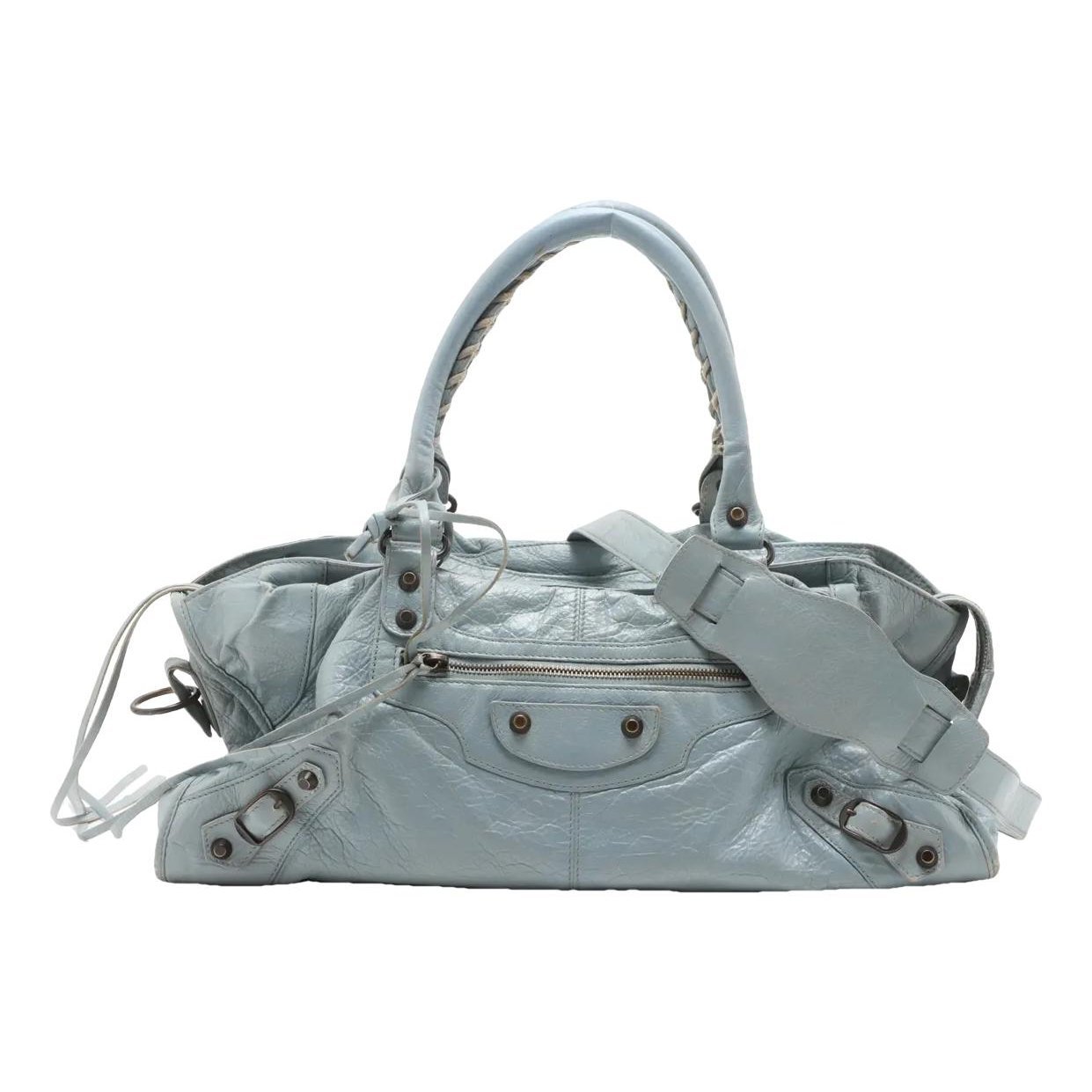 City leather handbag