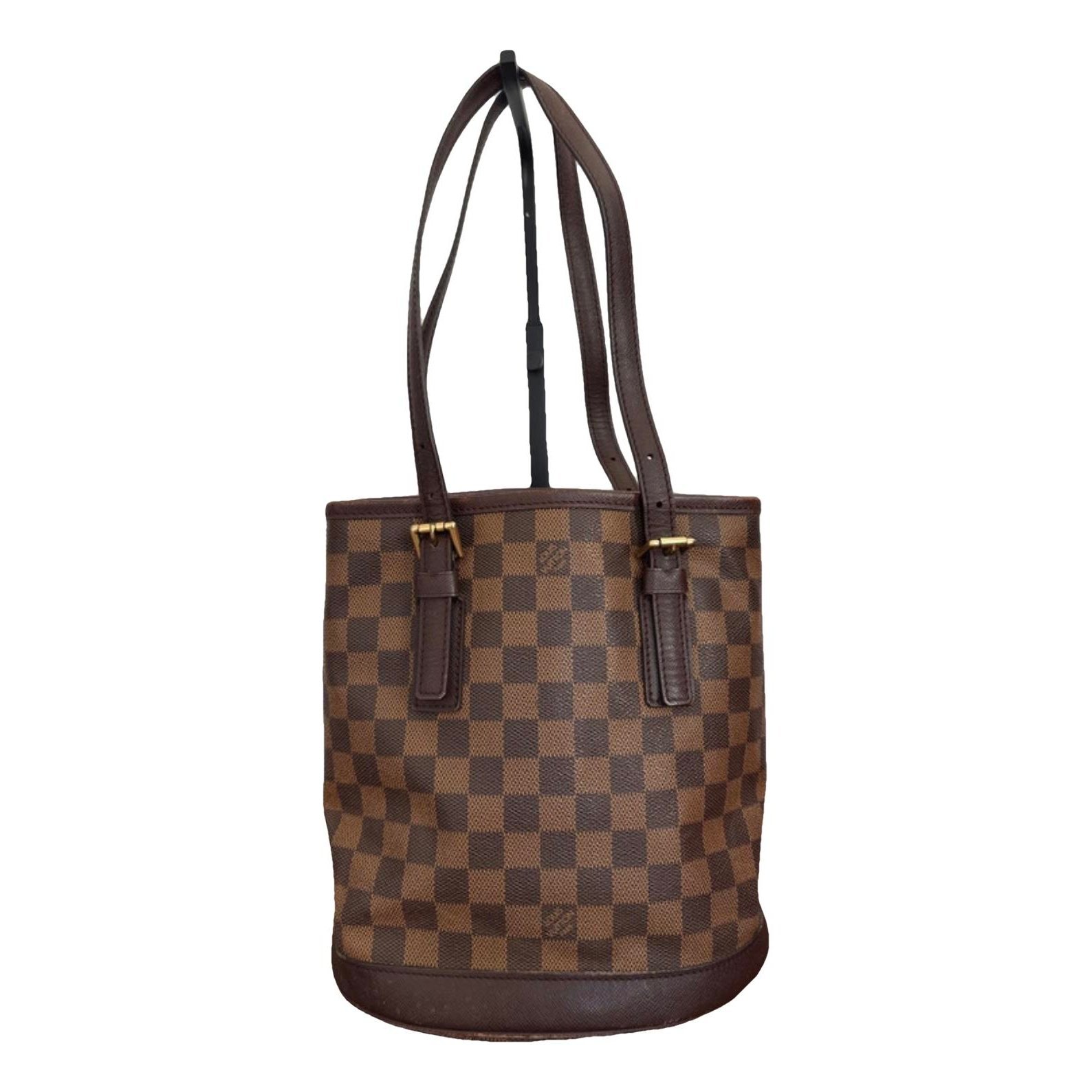 Bucket leather handbag