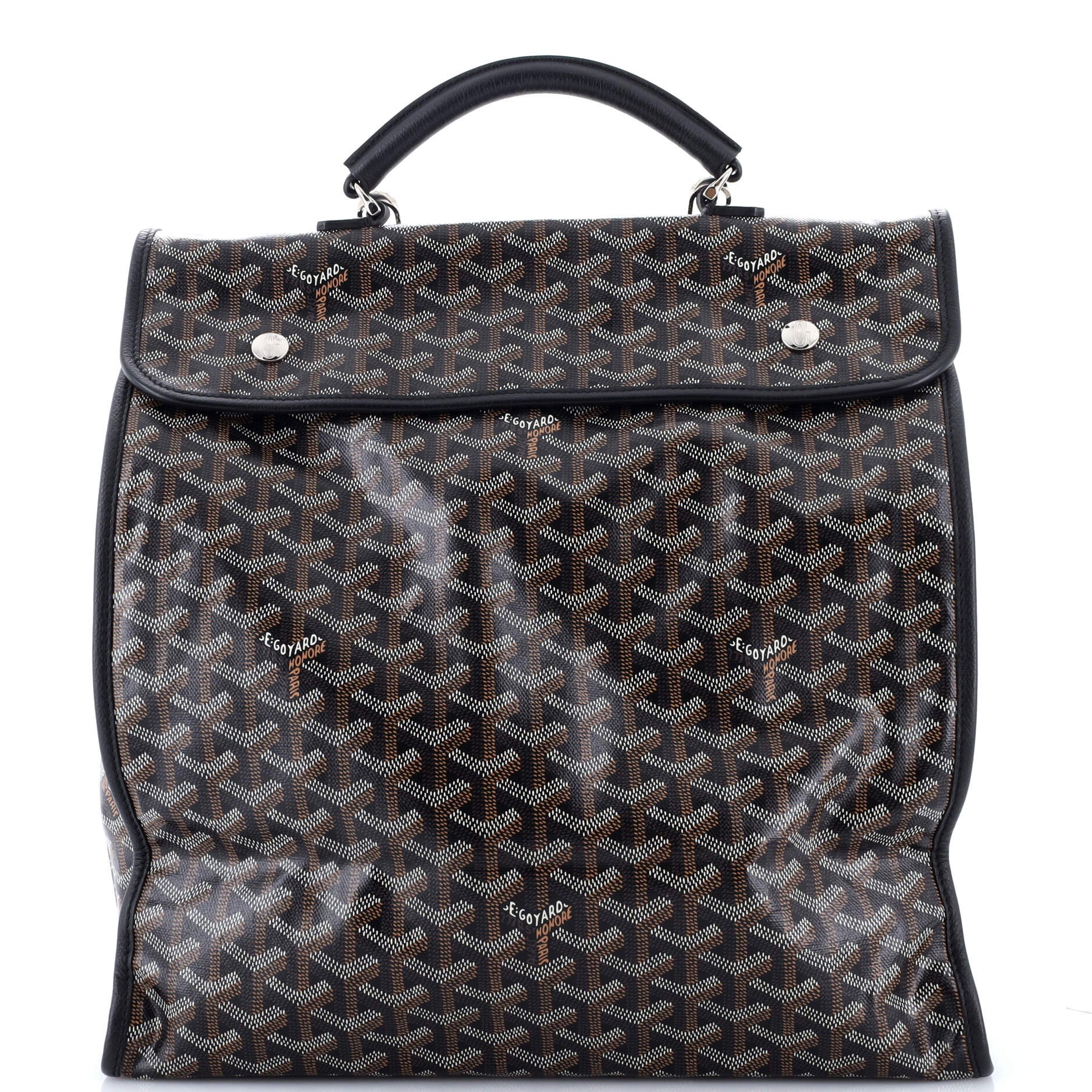 Goyard Saint Leger Briefcase Backpack Coated Canvas