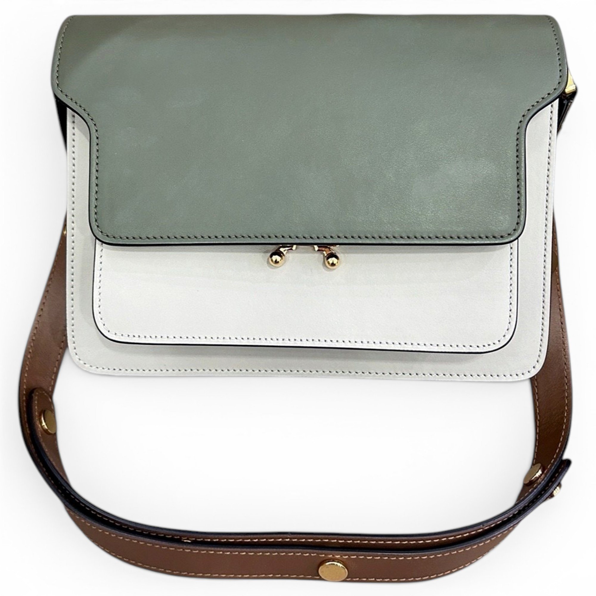 Trunk leather handbag