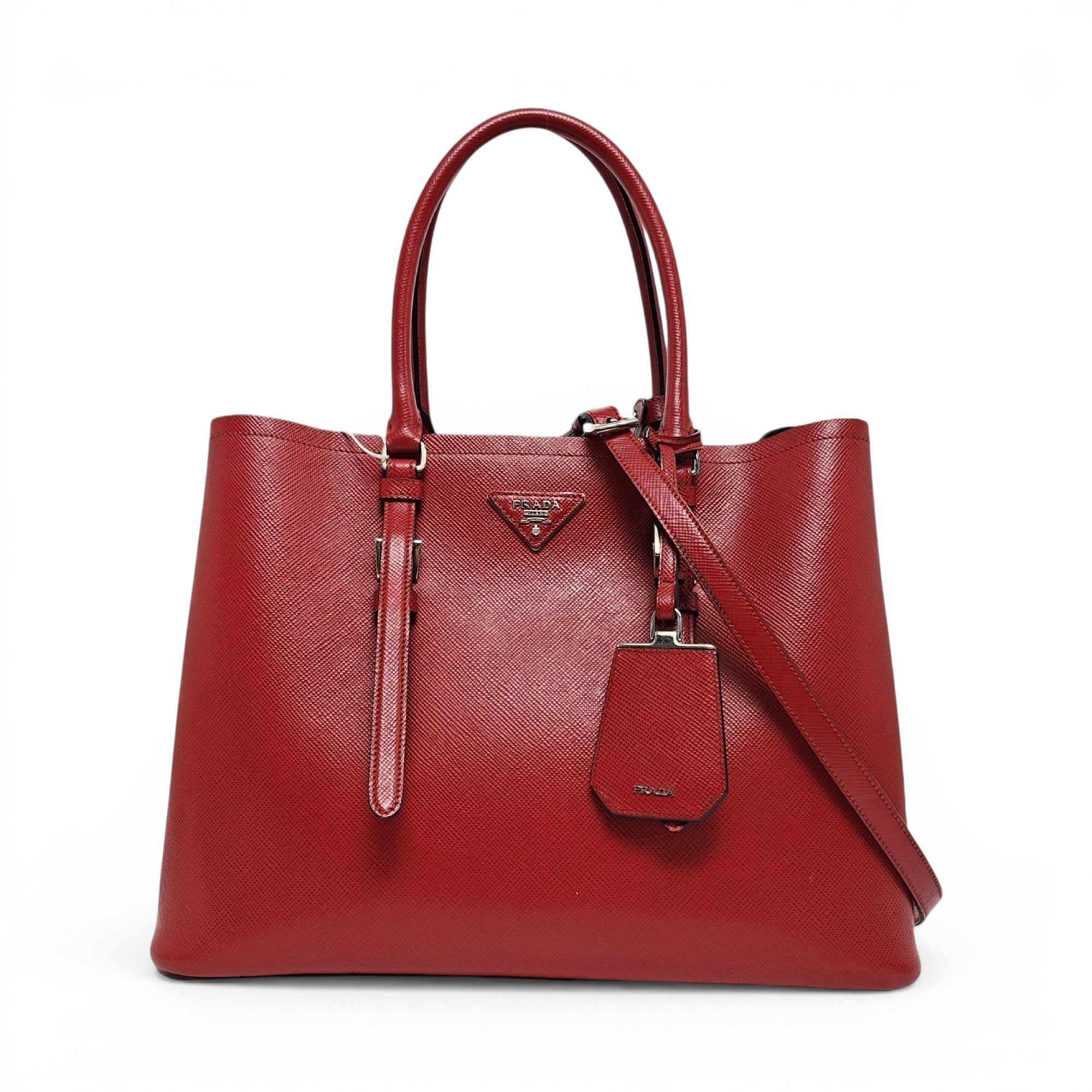 Double leather tote