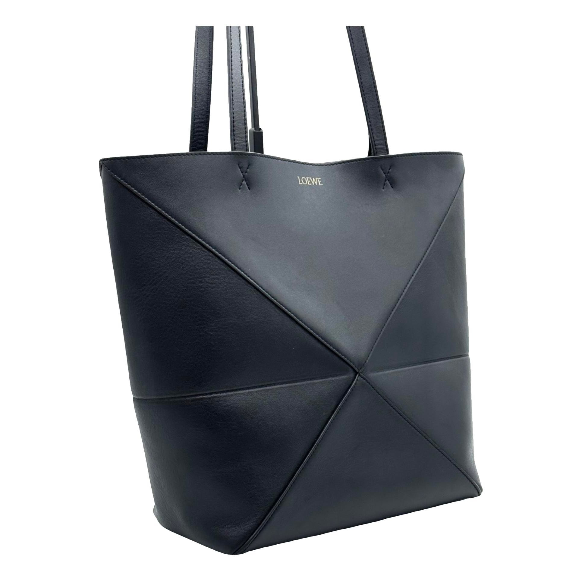 Puzzle Fold leather tote