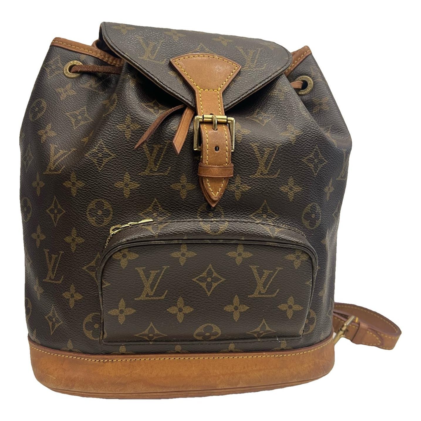 Montsouris Vintage leather backpack