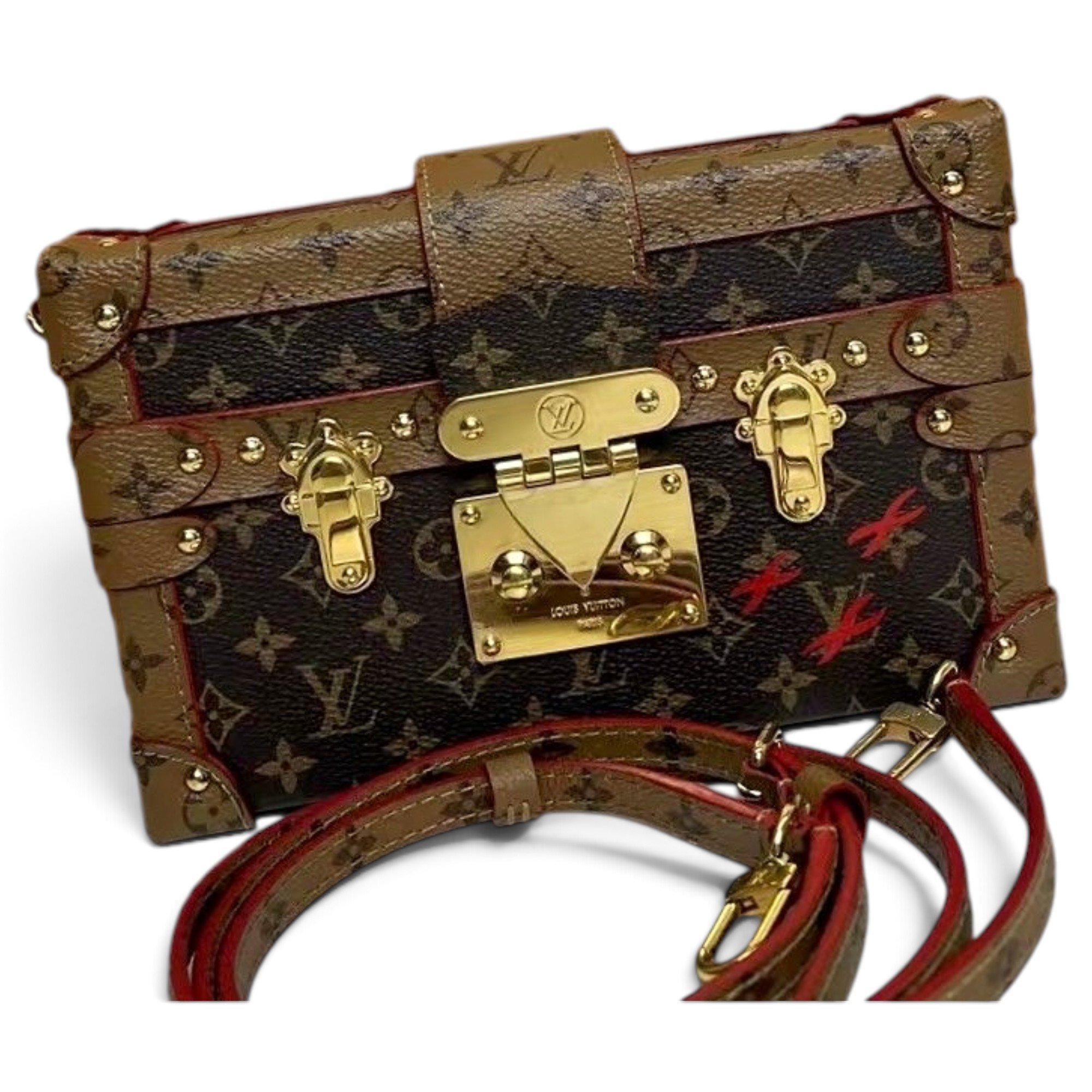 Petite Malle leather handbag