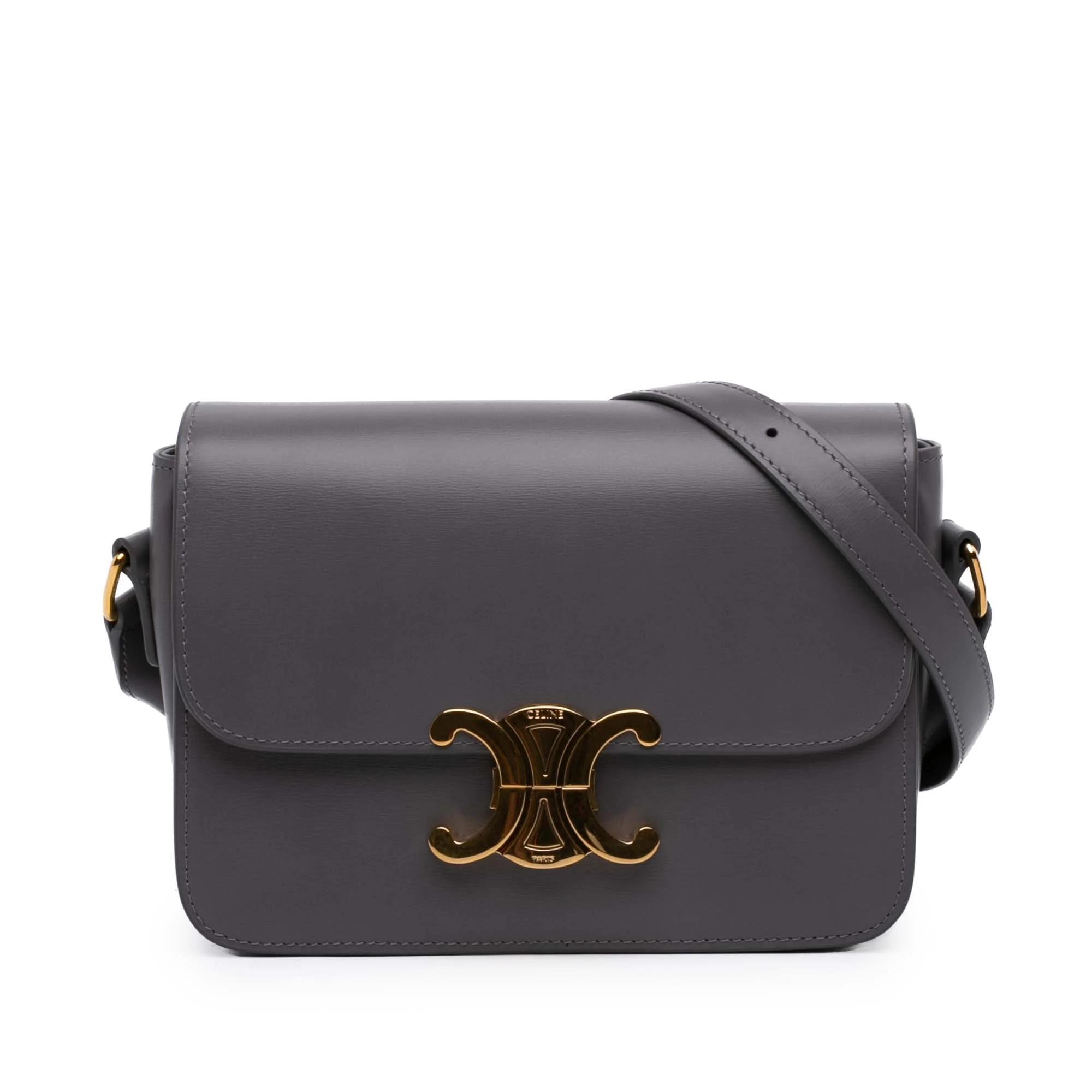 Triomphe pony-style calfskin handbag