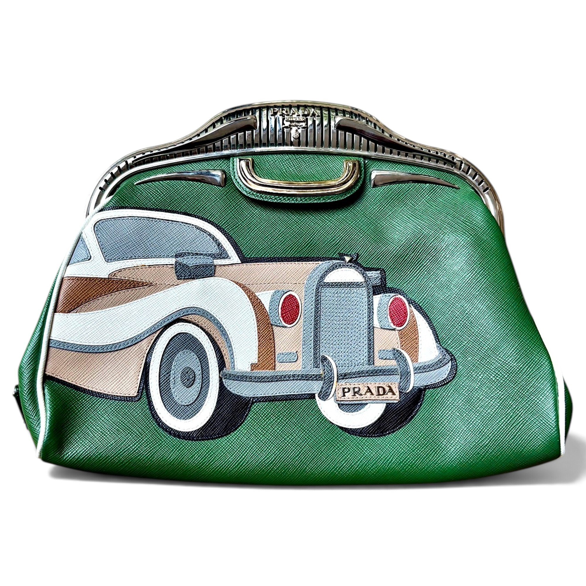 Leather clutch bag