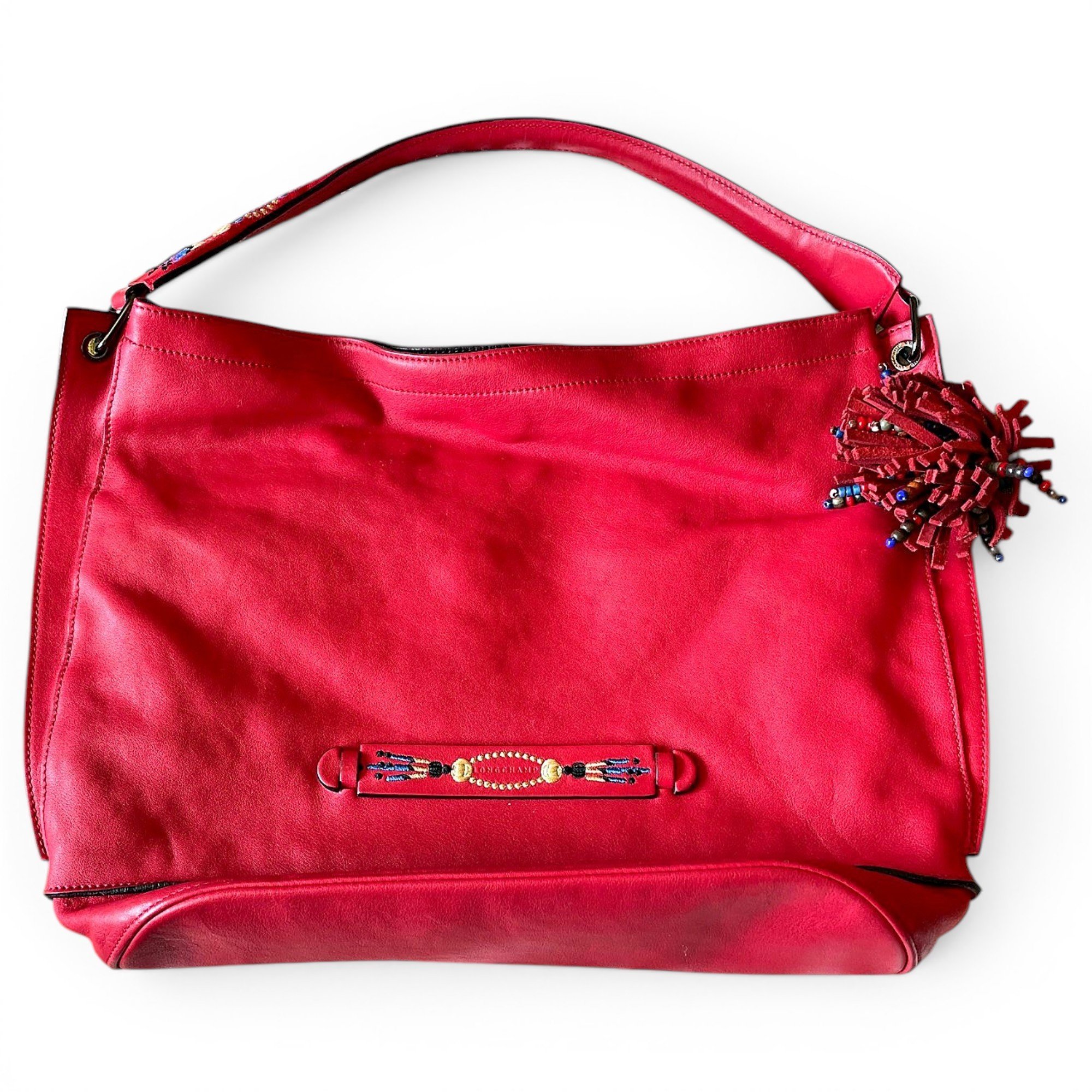 3D leather handbag