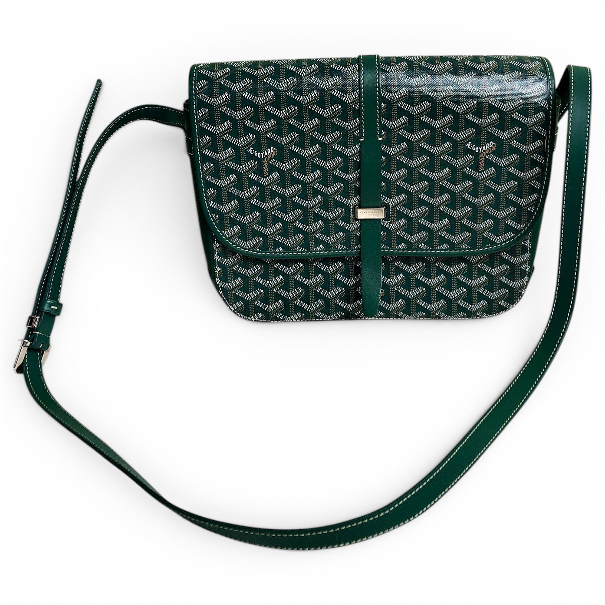 Goyard Belvedère leather handbag