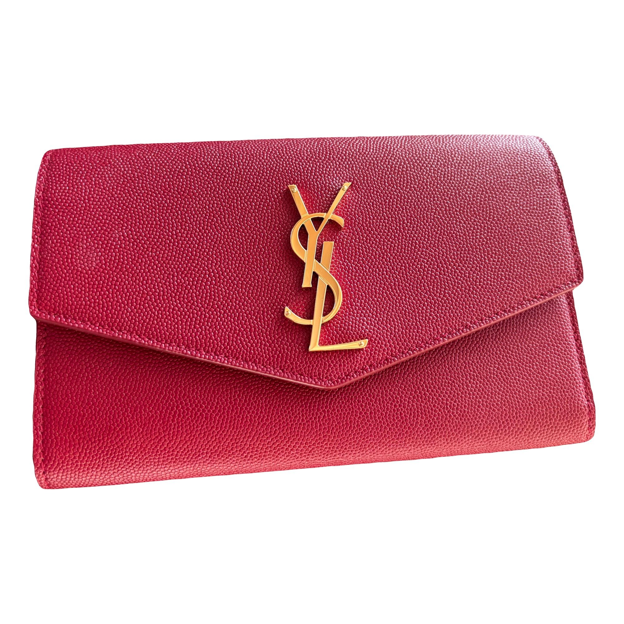 Leather clutch bag