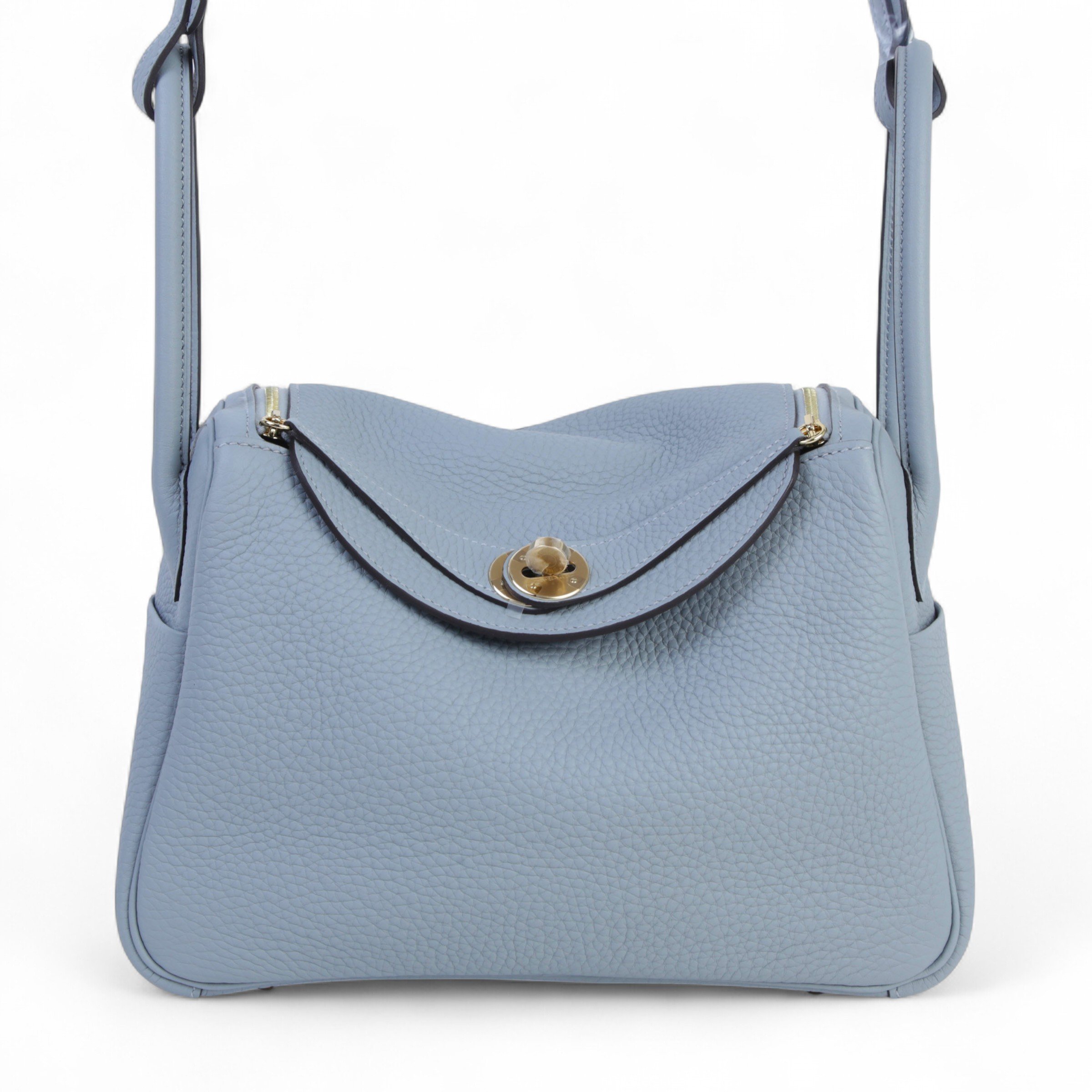 Hermes Brand New ( Rank N ) HERMÈS Lindy 26 Gris Pantin (P0) Clemence Permabrass hardware K (2025)