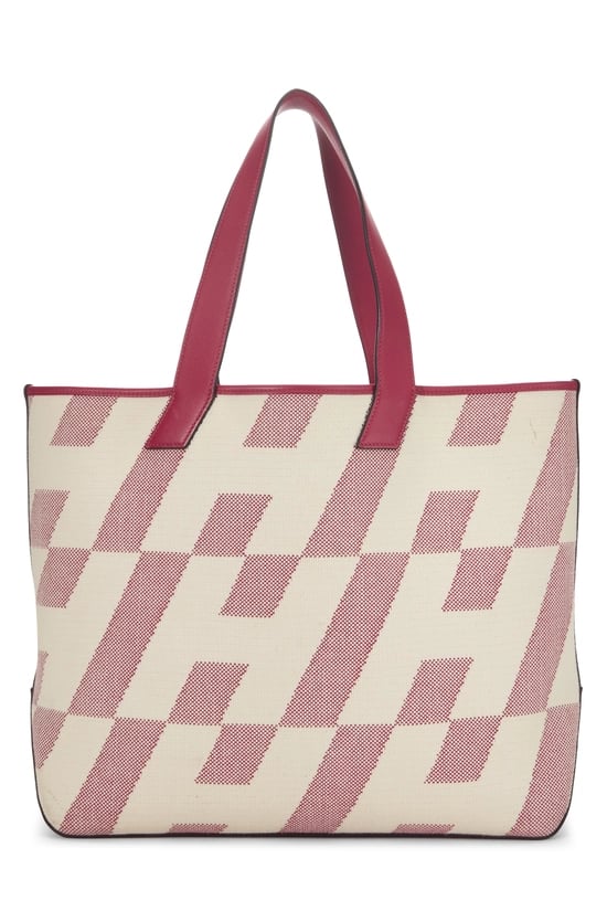 Pink Canvas Cabas H en Biais Tote 40