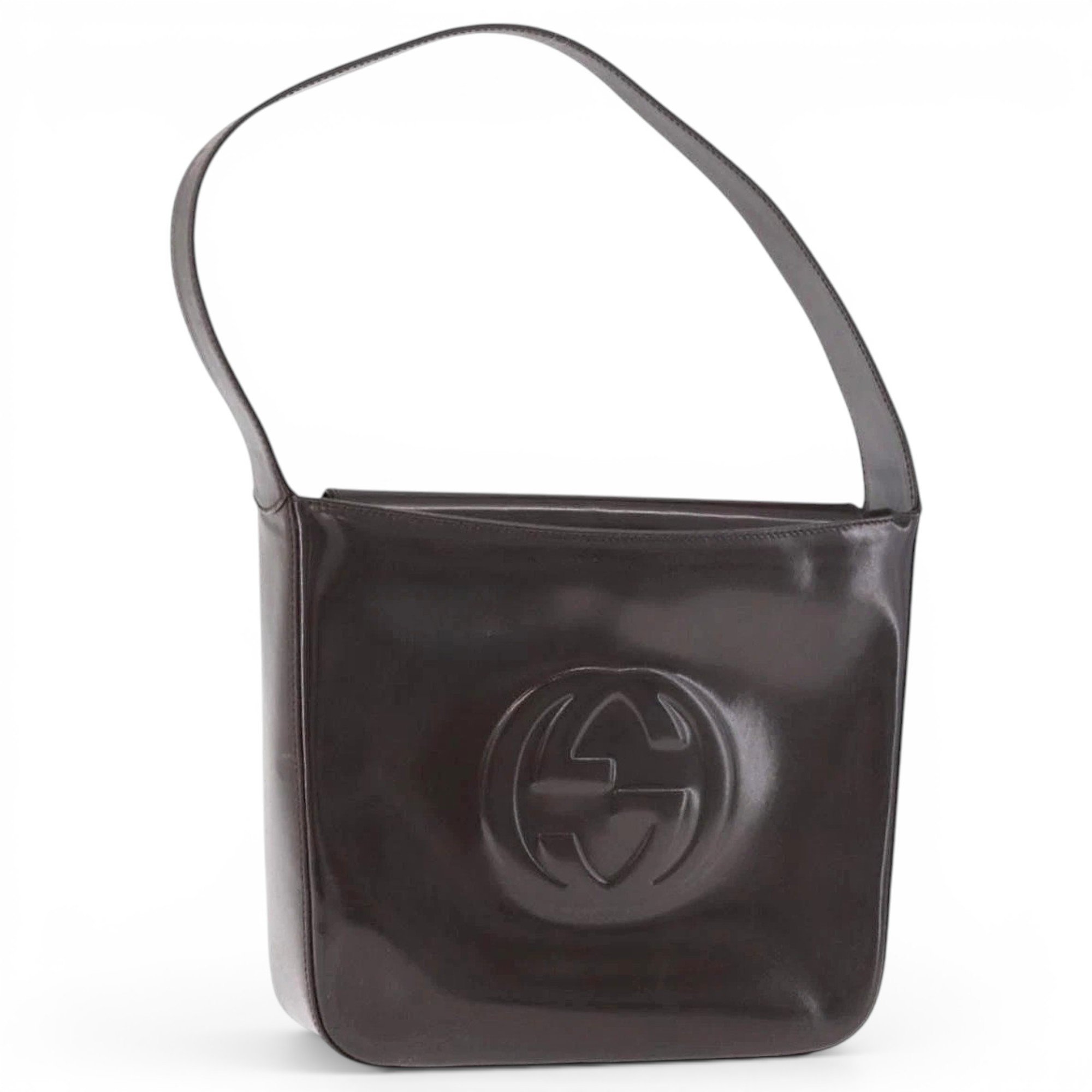 Patent leather handbag