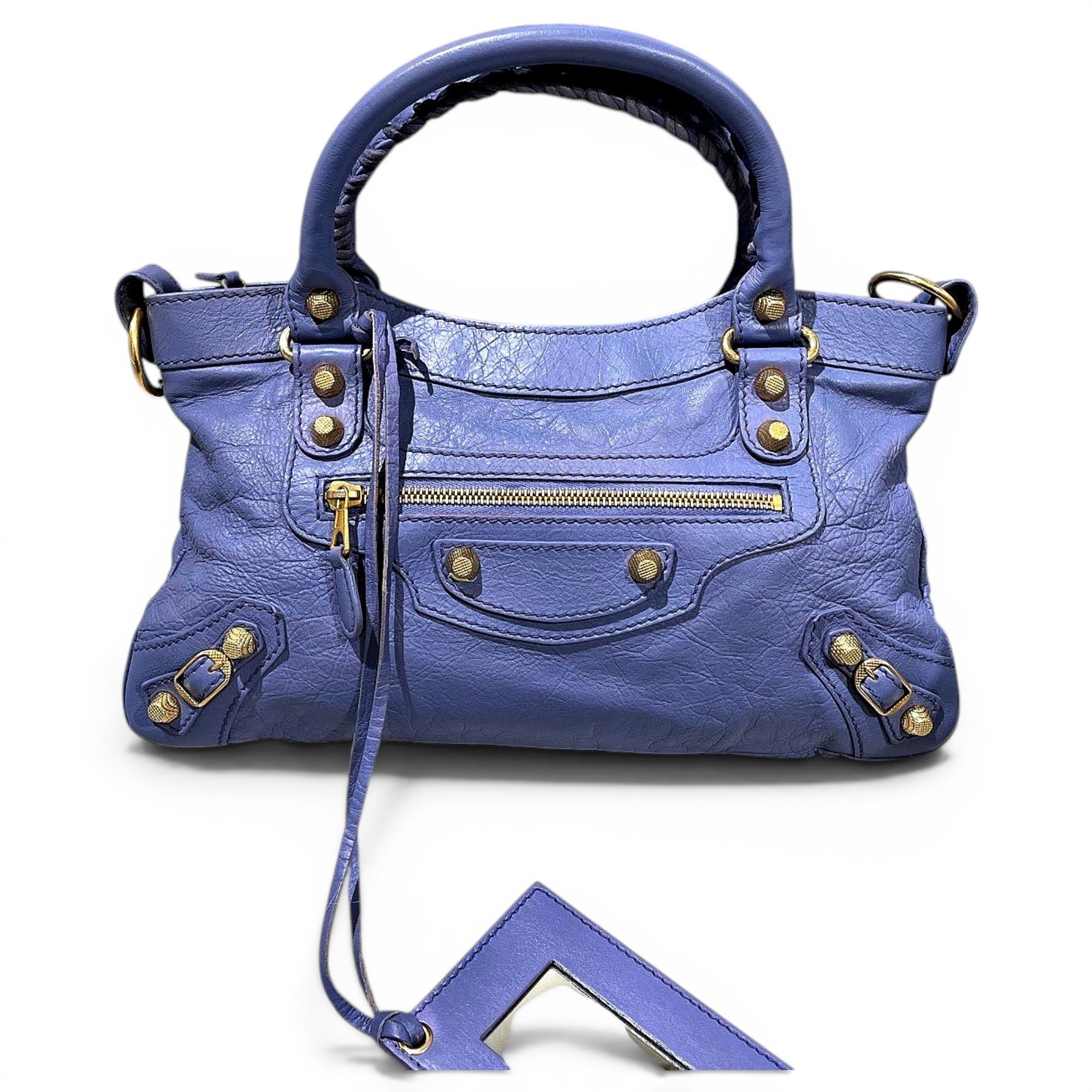 City leather handbag