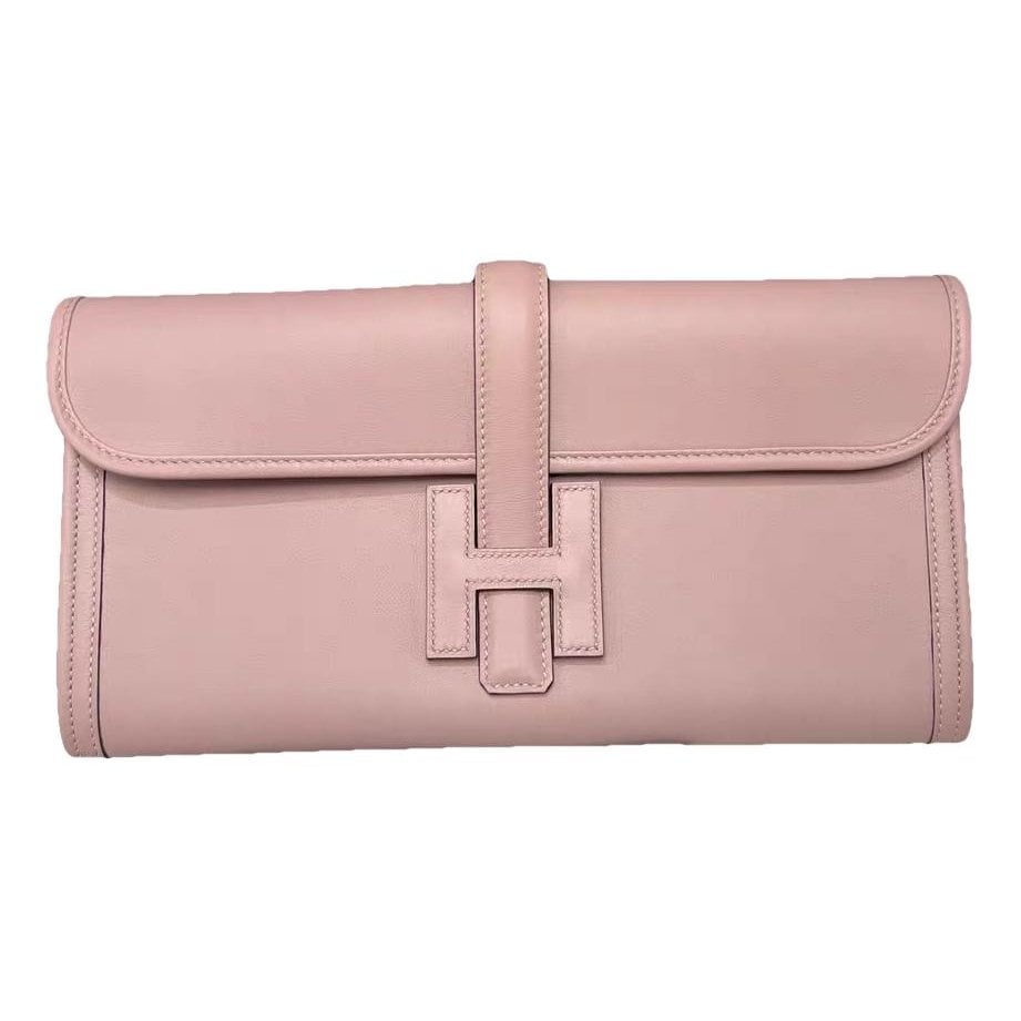 Jige leather clutch bag