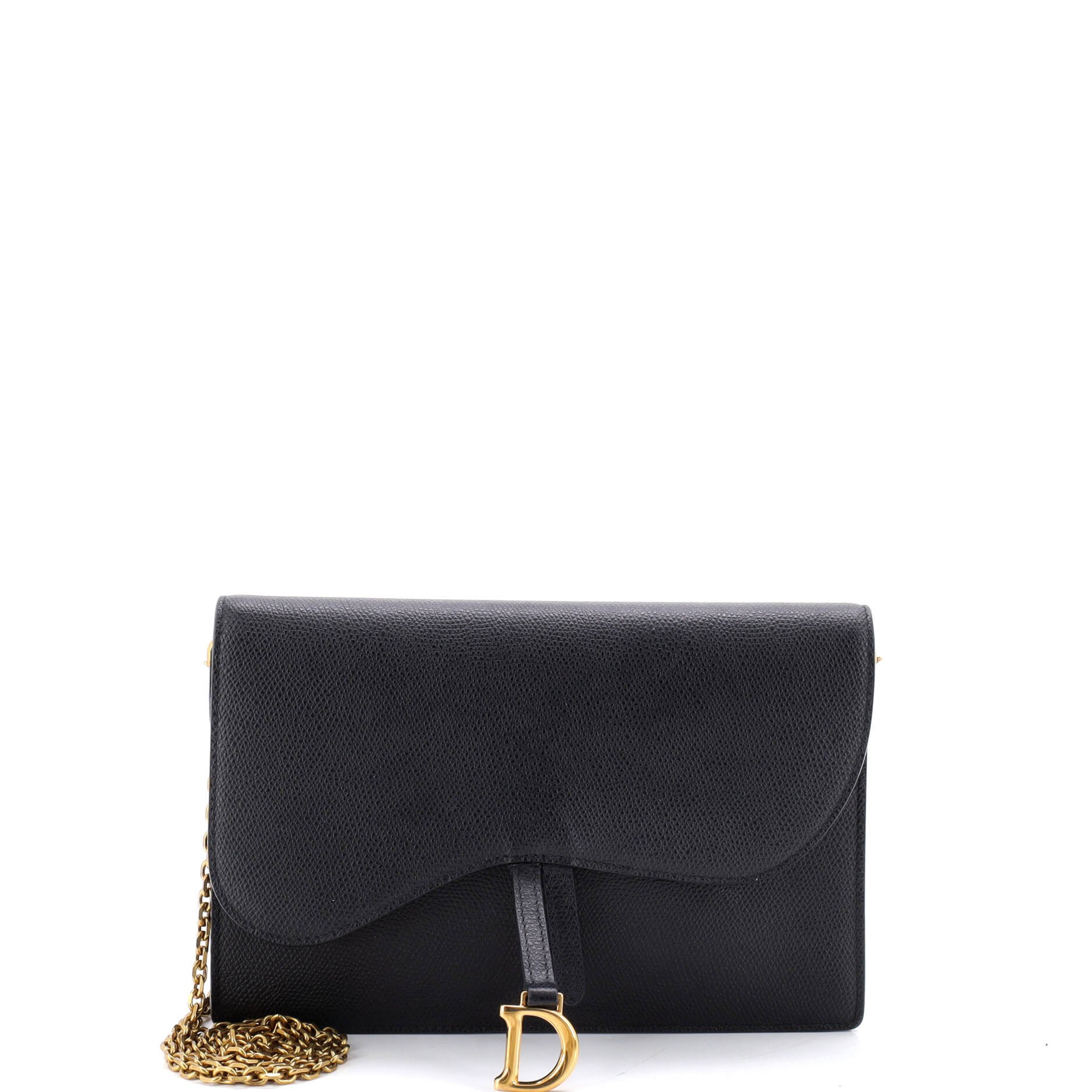 Dior Saddle Chain Clutch Leather