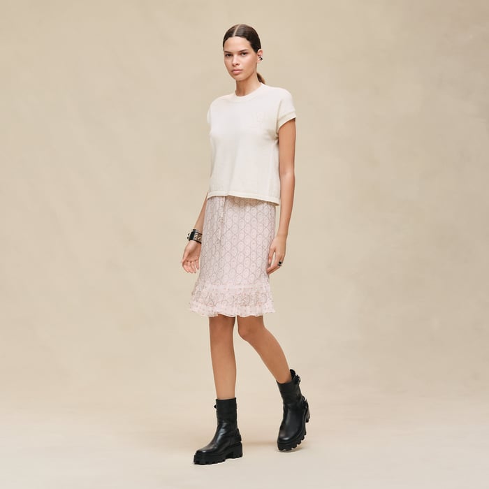 Blanc Naturel Short-sleeve Sweater