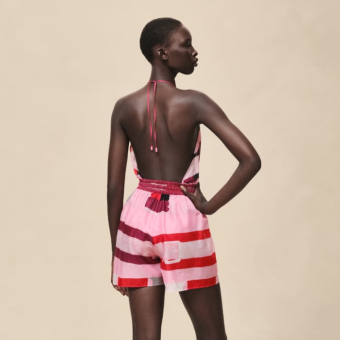 Rose Bonbon "Bride a Bloc" Beach Combishort