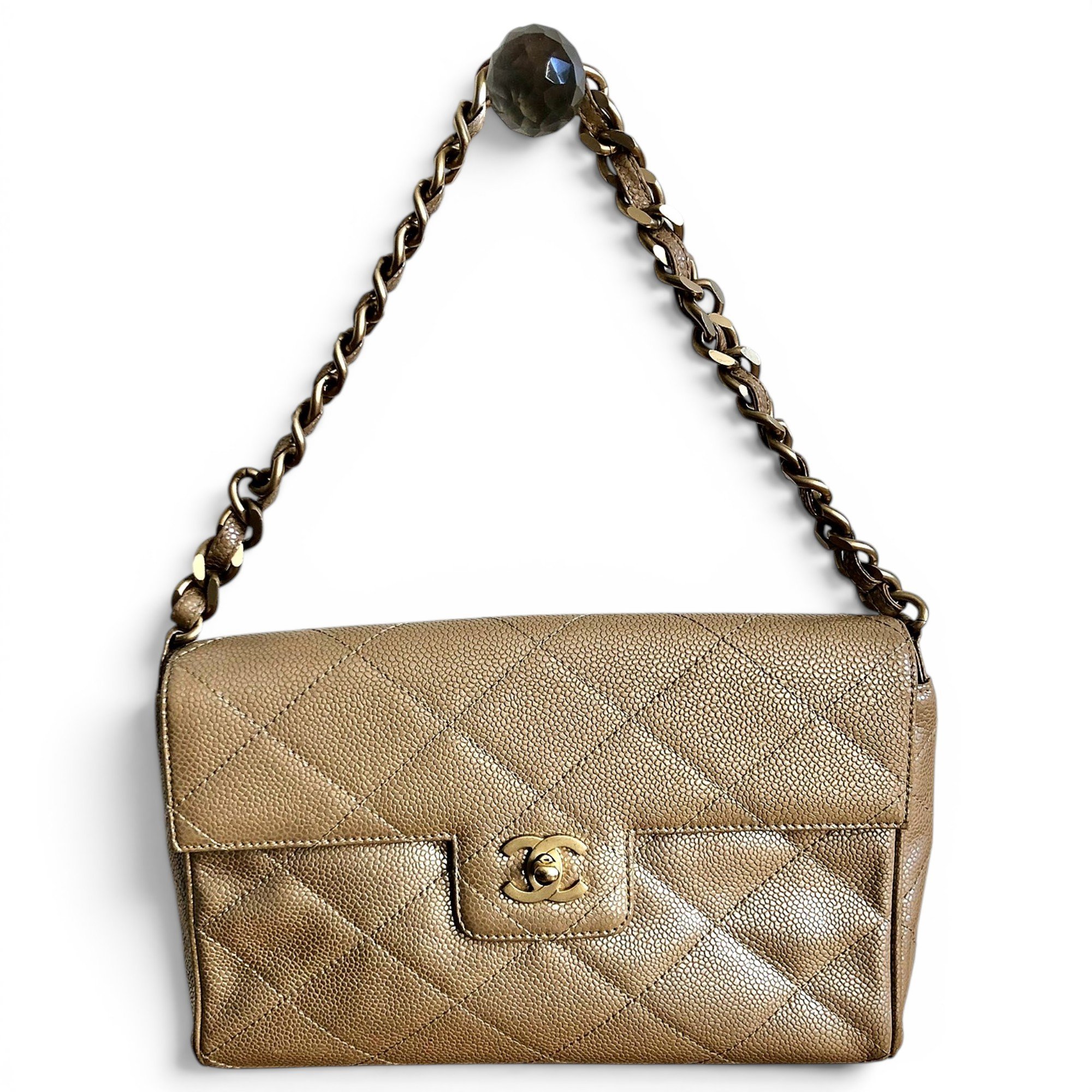 Trendy CC Flap leather handbag